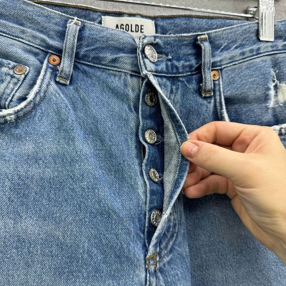 Agolde Jamie High Rise Classic Button Fly Straight Leg Jeans Size 26 - Picture 3 of 12